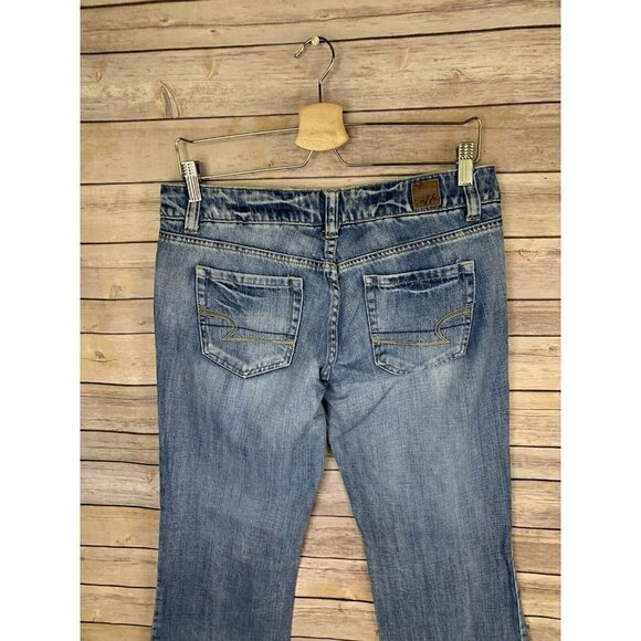 American Eagle Womens 8 Long Favorite Boyfriend Jeans Distressed Denim - Picture 7 of 10